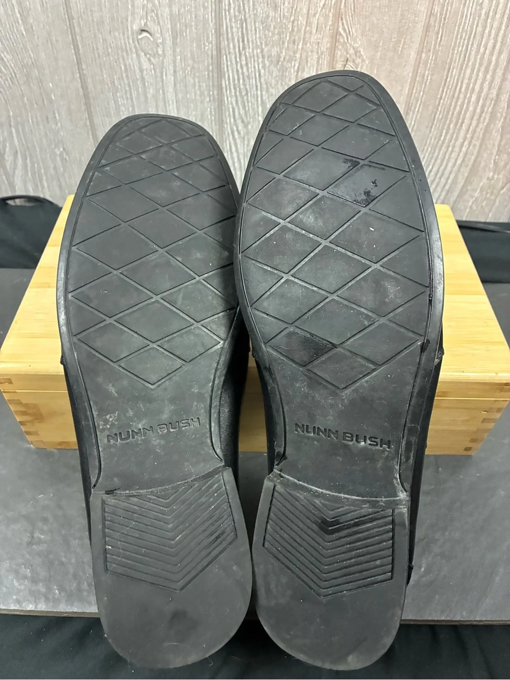 Nunn Bush Black Woven Tassel Loafers Memory Foam
